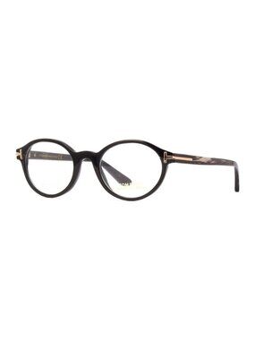 New Authentic Tom Ford Women's Black Real Buffalo Horn Round Horn Glasses